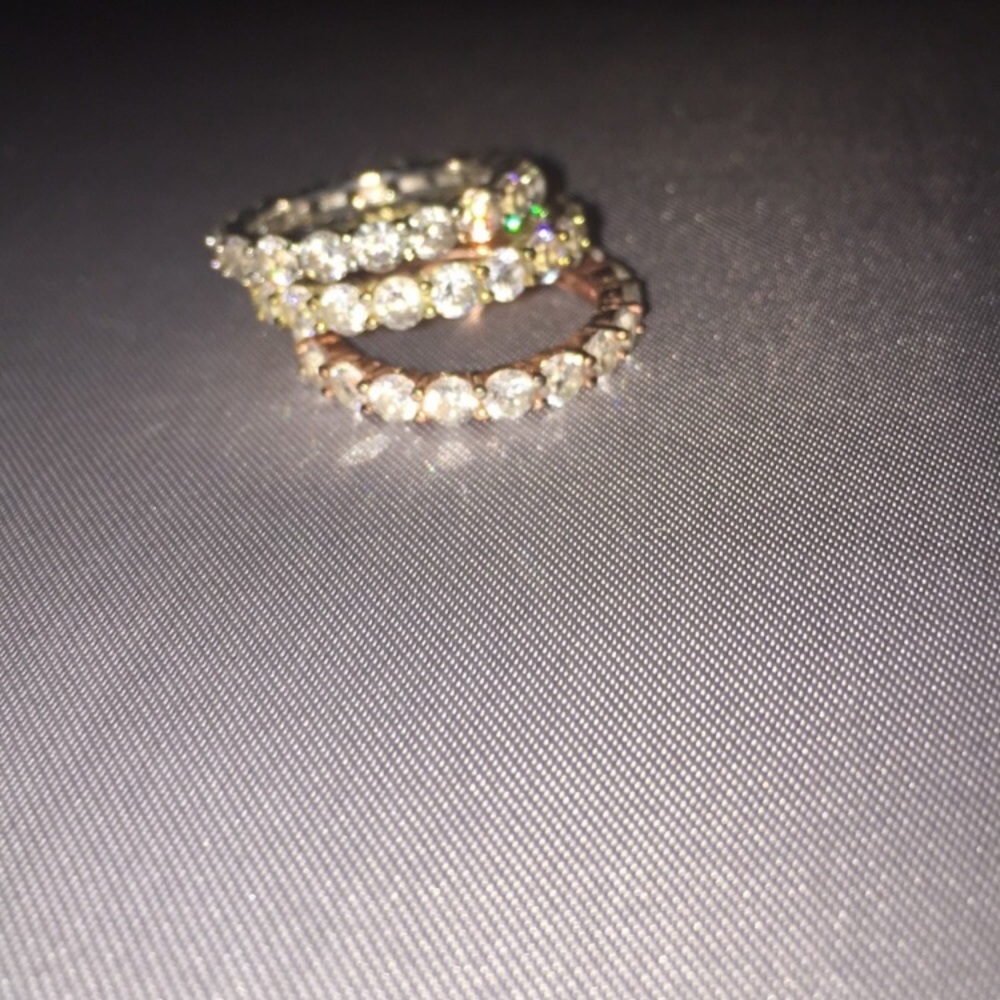 Bebe Set Of 3 Stackable Rings J-Lo - image 2